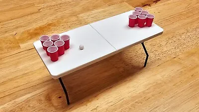 Mini Plastic Red Cups For Beer Pong - Set Of 12 With Ping Pong Ball • $10