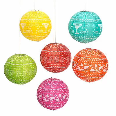 Papel Picado Paper Lantern Fiesta Cinco De Mayo Party Decor 6 Pieces • $18.98