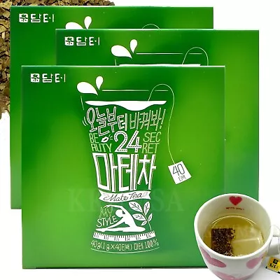 Korean Damtuh Mate Tea 120 Tea Bags (40 Tea X 3 Box)  Diet Weight Loss • £33.98