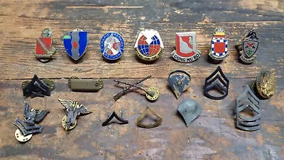 Lot Of Vietnam War Vintage US Army DI Subdued Branch & Rank Insignia Pins • $9.99