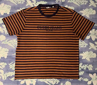 Genuine XL Guess X Asap Rocky (Gue$$ X A$ap) Orange & Navy T-shirt *RARE* • £15