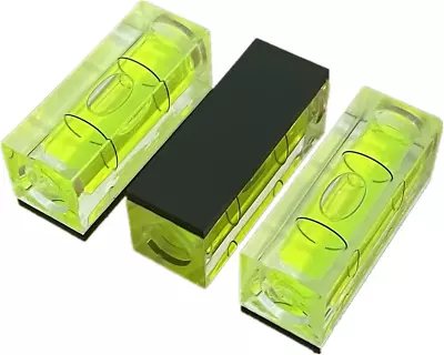 3Pcs Small Square Magnetic Spirit Levels Set Precision Bubble Level Mini Horizon • $11.76