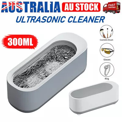 Ultrasonic Cleaner Sonic Wave Tank Glasses Watch Jewelry Cleaning Machine 300ML • $11.45