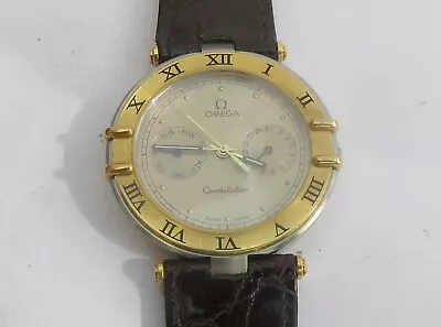 Superb Vintage Gents Omega Constellation Ss & 18ct Gold Quartz Wristwatch • £130