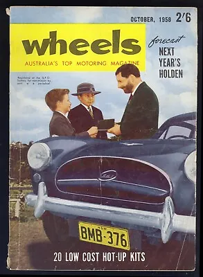 Wheels 1958 October Magazine (Vintage) Opel Rekord Jensen 541 Holden Bentley • $29.95