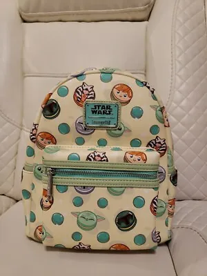 Loungefly Star Wars Macaron Characters Allover Print Mini Backpack Set - NWT • $74.09