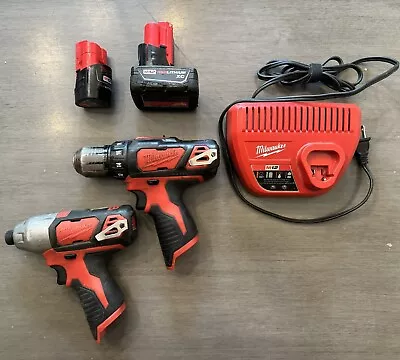 Milwaukee M12 FUEL 12V Drill Driver Combo Kit. Charger And 2 Batteries Included • $32