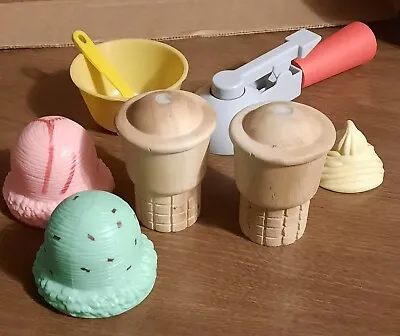 Melissa & Doug Ice Cream Set Ice Cream Cones Wooden Magnetic • $15