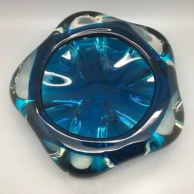 £169.95 • Buy Whitefriars Lobed Bowl Designed By Geoffrey Baxter, Pattern No. ? In Aqua Blue