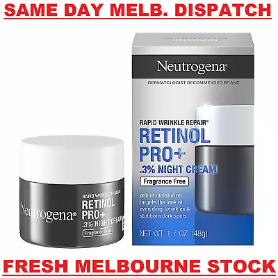 Neutrogena Rapid Wrinkle Repair Retinol Pro+ .3% Night Cream Moisturiser 48g NEW • $55.50