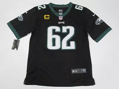 $69.99 • Buy Jason Kelce #62 Philadelphia Eagles 4-Star GOLD Captains Patch Jersey Black