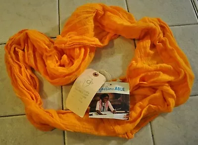 Able Orange Infinity Scarf Fashion Able Handmade Lightweight Cotton NWT NEW • $14.95