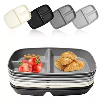 10.6 Inch Portion Control Plastic Dinner Plates Camping Portion Plates 8 Piec • $28.59