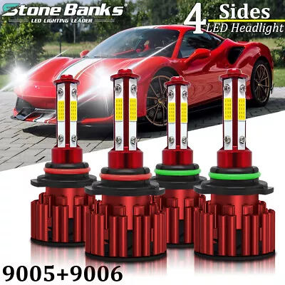 9005+9006 LED Combo COB LED Headlight Kit 360000LM Light Bulbs Hi/Low Beam 6000K • $18.65