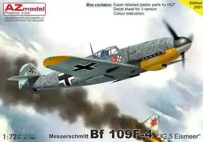 1/72 WW2 Fighter : Messerschmitt Bf-109F-4  JG5   [Germany]#7685 : AZ MODELS • $16.05