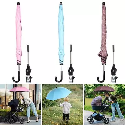 Baby Pram Umbrella Pushchair Parasol For Stroller Beach Chair Wheelchair • $36.58