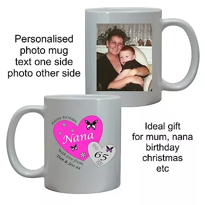 PERSONALISED PHOTO MUG CUP 13th 16th 18th 21st 30th 40th 50th 60th BIRTHDAY GIFT • £10.95