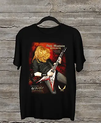 New Megadeth Dave Mustaine Gift For Fan Black Size S To 3Xl Shirt • $14.99