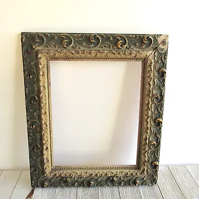 Vintage/Antique Ornate Frame Gesso On Wood Fern Scroll Romantic READ • $59.99