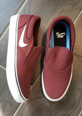 New Nike SB Charge Slip On Skate Shoes Size 6 Maroon Men's  • $49.97