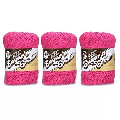 3 Skeins Lily Sugar'N Cream The Original Yarn Gauge 4 Medium • $10.70