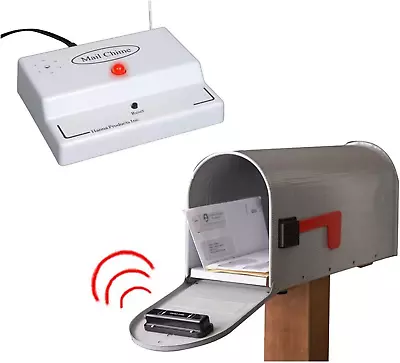 Wireless Mailbox Alert System - Chime & LED Light For Mail Arrival Easy Install • $73.89