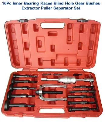 16Pc Inner Bearing Races Blind Hole Gear Bushes Extractor Puller Separator Set • $179