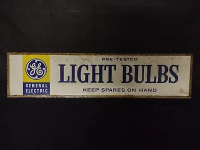 Vintage GE General Electric Light Bulb Double Sided Advertising Display Sign 41  • $274.99