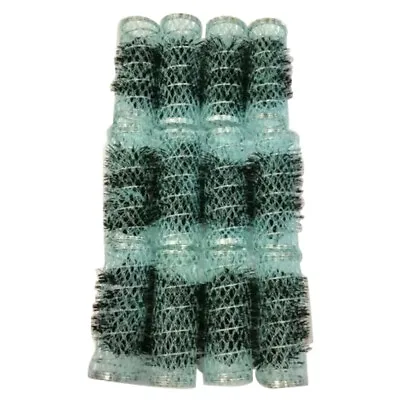 Swiss Brush Rollers Medium Pale Greyish Blue 12 Pack Hair Curlers Accessories • $12.95