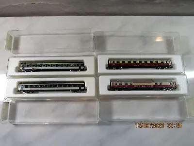 4 Marklin Mini-Club Train Passenger / Observation Coaches 8724 8728 8745 8746 • $95