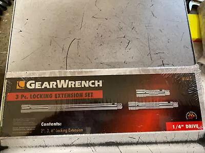 GearWrench 3 Piece Set 1/4  Drive Locking Extension Set Part #81003 • $14.50