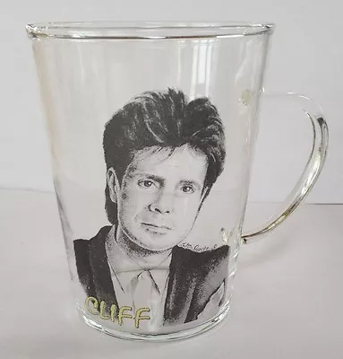 CLIFF RICHARD GLASS COFFEE MUG B/w Ideal For Dolce Gusto Machines • $16.16