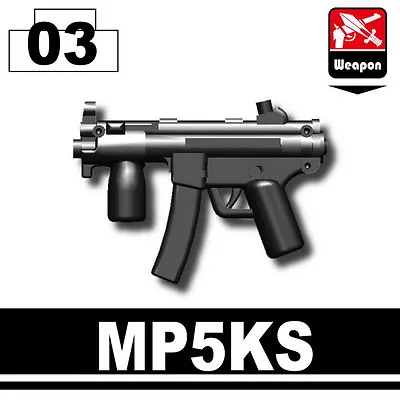 MP5KS Black Machine Gun Compatible W/toy Brick Minifigure MP5 Police SWAT • $1.69