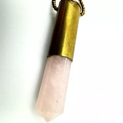 Rose Quartz Necklace Pink Gemstone Point Pendant Healing Crystals And Stones • $12.34