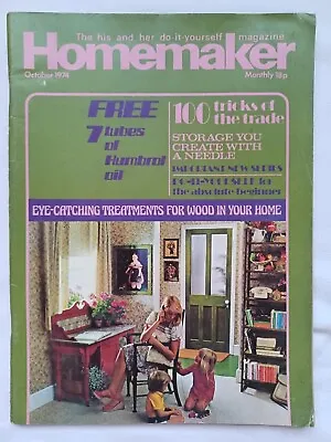 Homemaker DIY Vintage Magazine Furnishing Decorating Features & Guides Oct 1974 • £9.99