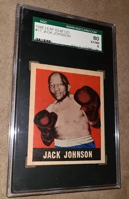 $369.95 • Buy Jack Johnson 1948 Leaf Gum Co. #17 Vintage Boxing Card SGC 6 EX/NM 80 RARE L@@K!