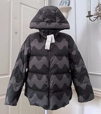 Uniqlo X Marimekko Ultra Light Down Cocoon Parka Jacket Dark Gray Size M • $149