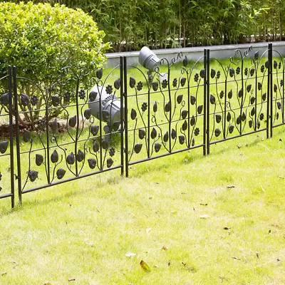 Decorative Garden Fence Rustproof Metal Border Animal Barrier Plant Flower Tree • £57.92