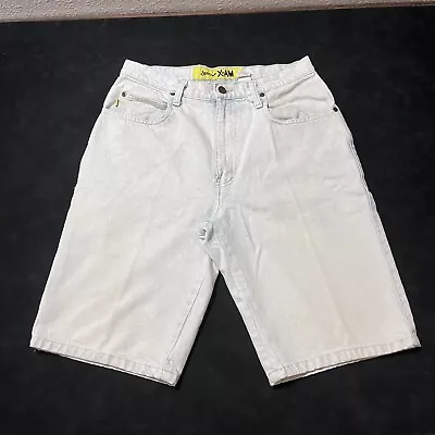 Vintage 1980s Denim Shorts Old School 31 Inch Canvas Work Wear Jnco Jamz Xray • $25.29