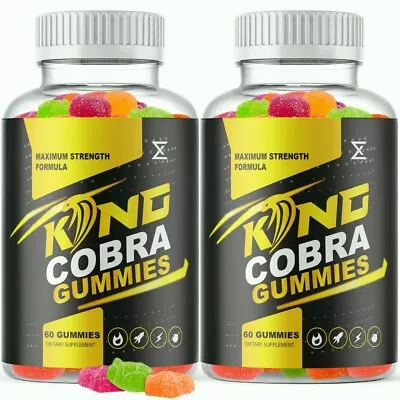 $34.95 • Buy (2 Pack) King Cobra Gummies For Men, KingCobra Male Gummies Formula(120 Gummies)