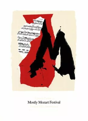 Robert Motherwell Mostly Mozart Festival 40.25 X 29 Serigraph 1991 Expressionism • $650