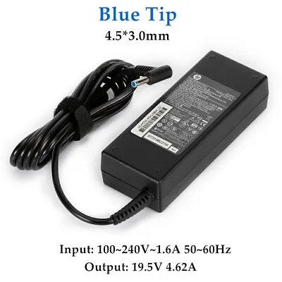 Genuine OEM 90W HP Blue Tip AC Adapter Charger 710413-001 19.5V 4.62A +Cord 2023 • $14.39