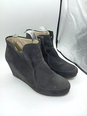 £12.99 • Buy Boden Grey Suede Wedge Ankle Boots Size 6 UK 39 EU No Laces