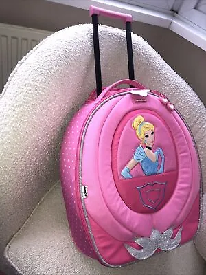 Samsonite Disney Princess Cinderella Suitcase Cabin Size Pink Immaculate Cond • £36