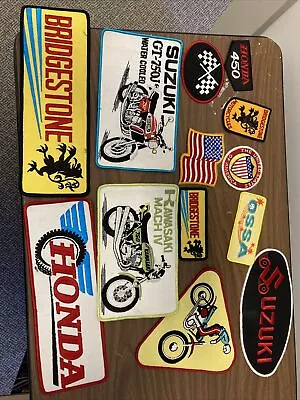 Vintage Motorcycle Patches - Suzuki Kawasaki Bridgestone Honda • $9.99