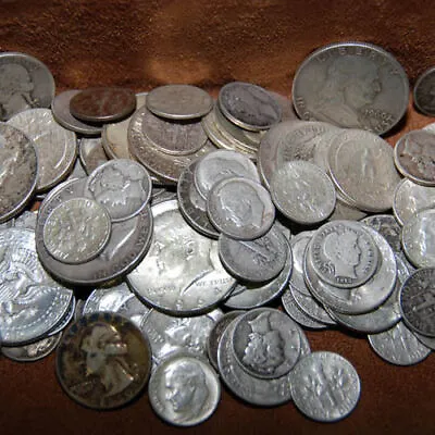 90% Silver - 3 Ounce Usa Coins Lot - Half Dollars Quarters Dimes Out Of Circ Mix • $87.13