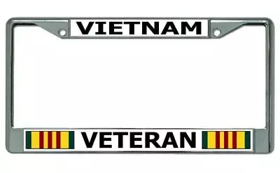 Vietnam Veteran Ribbon Chrome License Plate Frame • $22.99