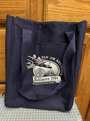 Travel Bag PAN AM REUNION BALTIMORE 2001 Tote Flying Clippers Tote 15x11” Air • $137.05