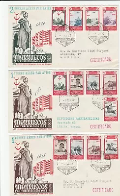 1952 Spanish Morocco Illustrated Covers X3 / Anti-tb Fund • $18.68