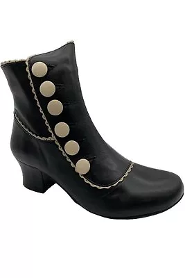 Miz Mooz Fido Ankle Boot Black/Beige • $109.99